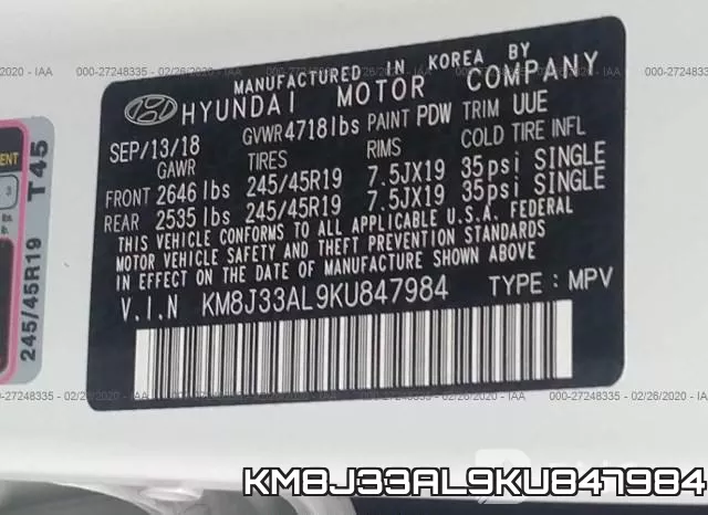 KM8J33AL9KU847984 фото 10