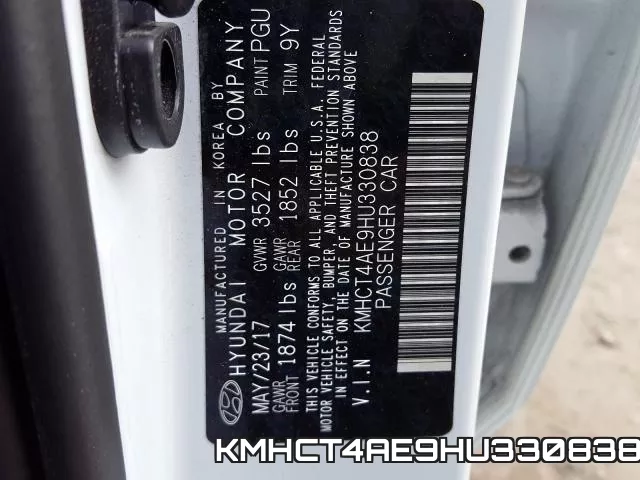 KMHCT4AE9HU330838 фото 2