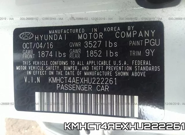 KMHCT4AEXHU222261 фото 10