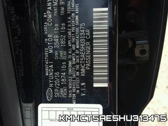 KMHCT5AE5HU313475 фото 2