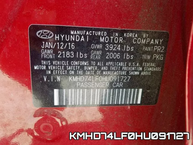 KMHD74LF0HU091727 фото 2