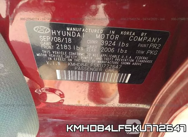 KMHD84LF5KU772647 фото 10