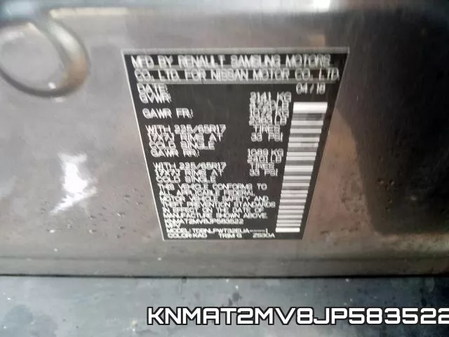 KNMAT2MV8JP583522 фото 2