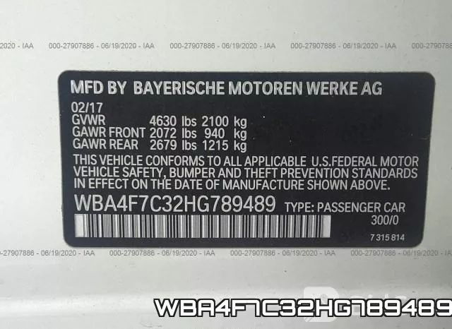 WBA4F7C32HG789489 фото 10