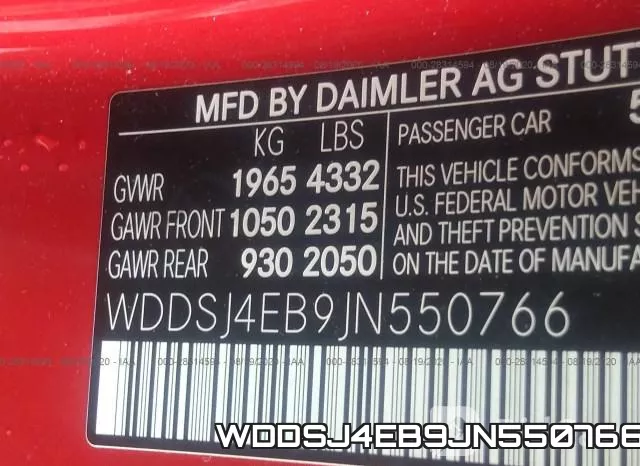 WDDSJ4EB9JN550766 фото 10