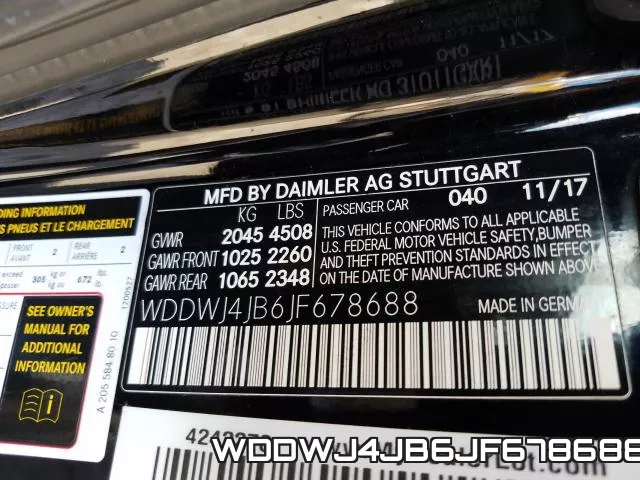 WDDWJ4JB6JF678688 фото 2