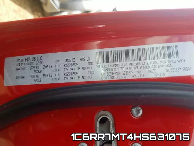 1C6RR7MT4HS631075 фото 2