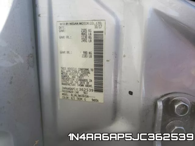 1N4AA6AP5JC362539 фото 2