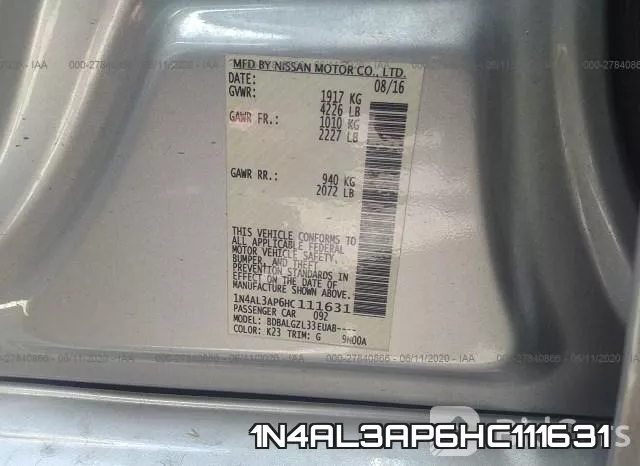 1N4AL3AP6HC111631 фото 10