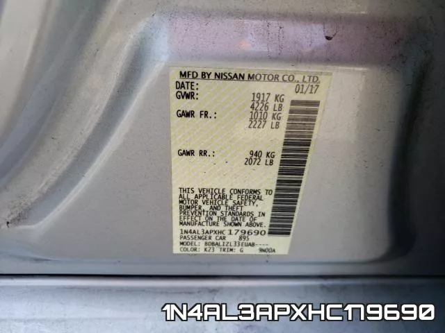 1N4AL3APXHC179690 фото 2
