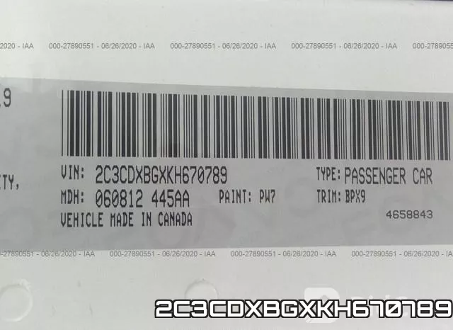 2C3CDXBGXKH670789 фото 10