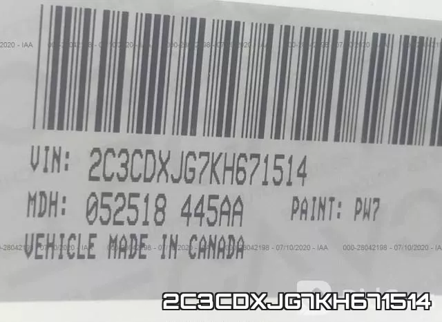 2C3CDXJG7KH671514 фото 10