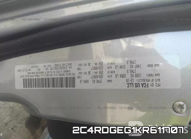 2C4RDGEG1KR611707 фото 10
