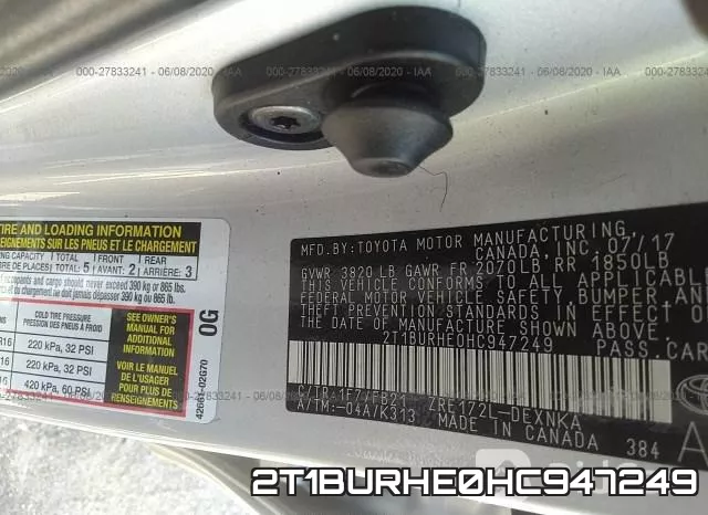 2T1BURHE0HC947249 фото 10