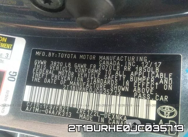 2T1BURHE0JC035713 фото 10