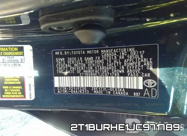2T1BURHE1JC971789 фото 10
