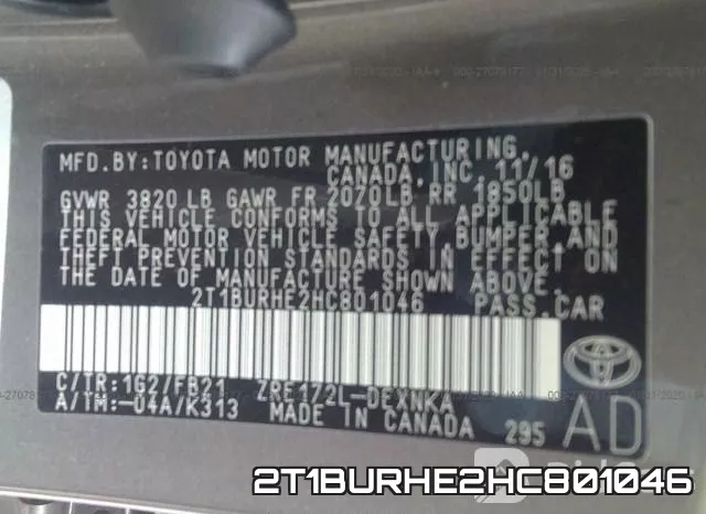 2T1BURHE2HC801046 фото 10