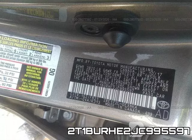 2T1BURHE2JC995597 фото 10