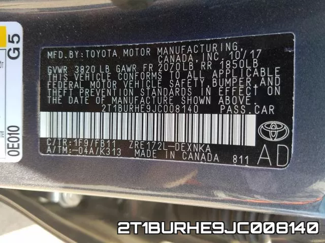 2T1BURHE9JC008140 фото 2