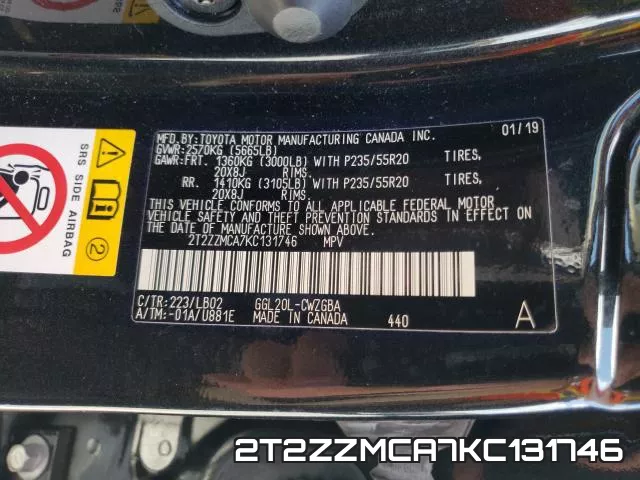 2T2ZZMCA7KC131746 фото 2