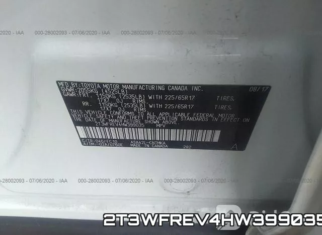 2T3WFREV4HW399035 фото 10