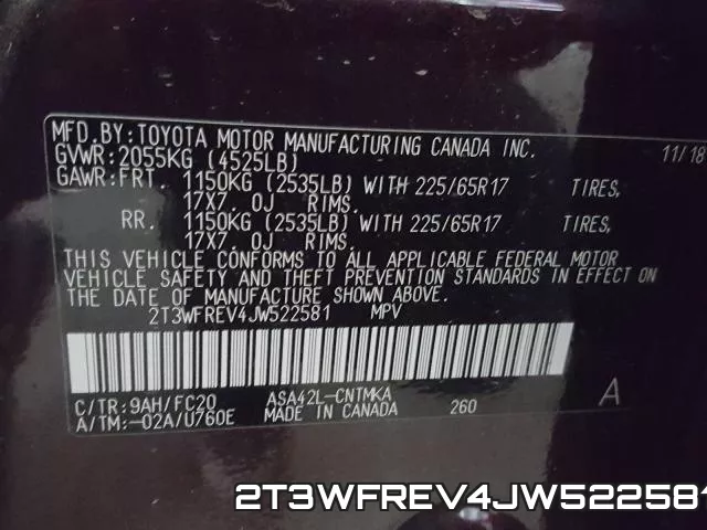 2T3WFREV4JW522581 фото 2