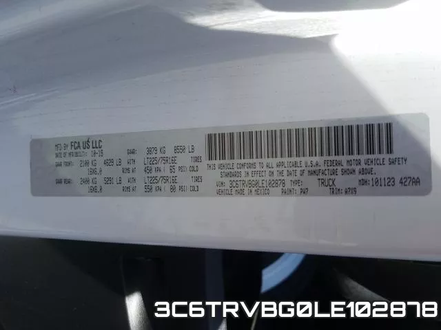 3C6TRVBG0LE102878 фото 2