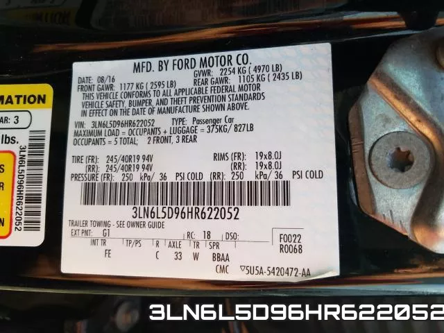 3LN6L5D96HR622052 фото 2