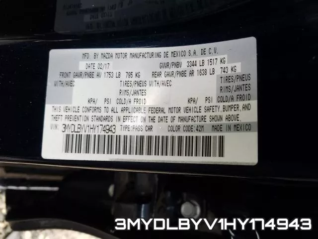 3MYDLBYV1HY174943 фото 2