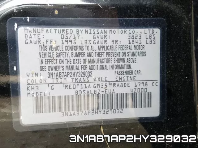 3N1AB7AP2HY329032 фото 2