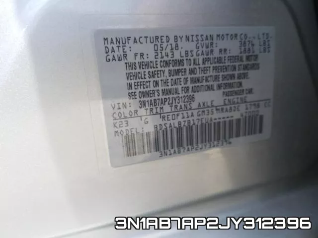 3N1AB7AP2JY312396 фото 2