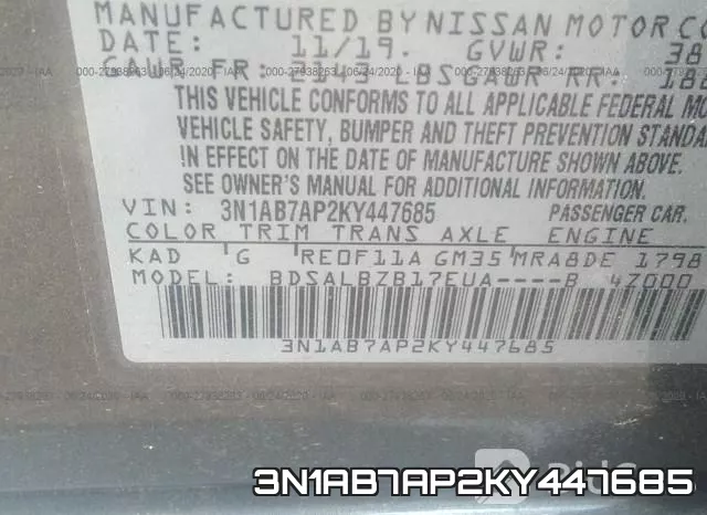 3N1AB7AP2KY447685 фото 10