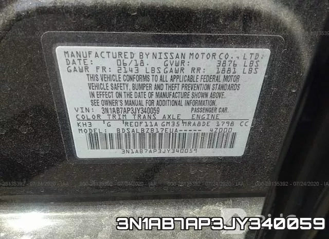 3N1AB7AP3JY340059 фото 10