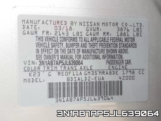 3N1AB7AP5JL639064 фото 2