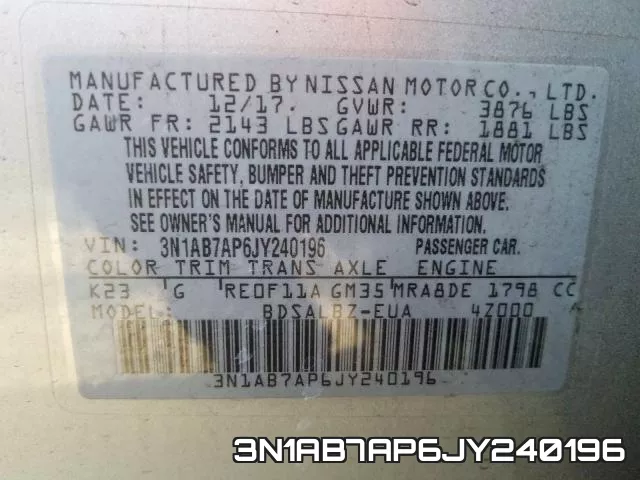 3N1AB7AP6JY240196 фото 2