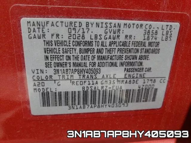 3N1AB7AP8HY405093 фото 2