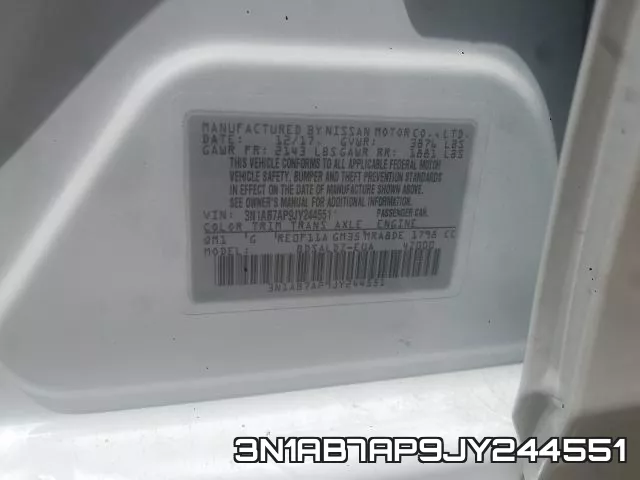 3N1AB7AP9JY244551 фото 2