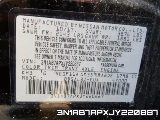 3N1AB7APXJY220887 фото 2