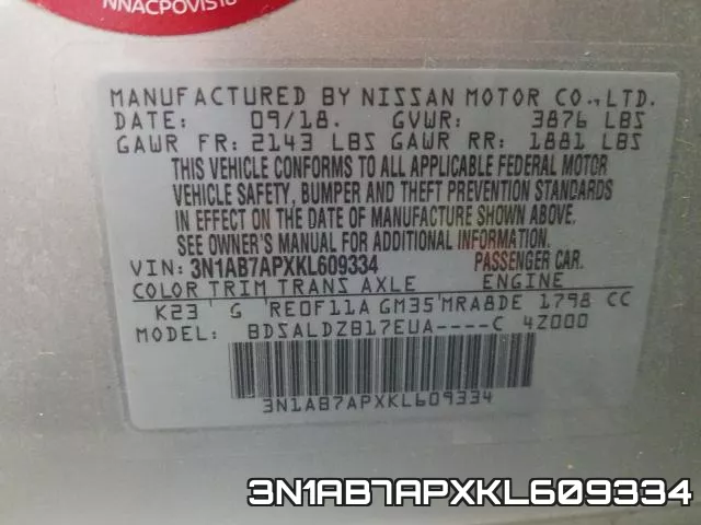 3N1AB7APXKL609334 фото 2
