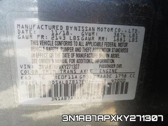3N1AB7APXKY271307 фото 2
