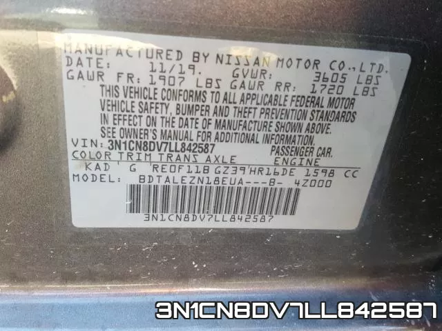 3N1CN8DV7LL842587 фото 2