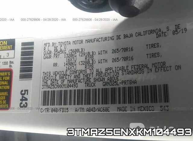3TMAZ5CNXKM104493 фото 10