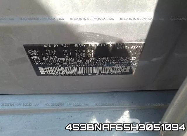 4S3BNAF65H3051094 фото 10