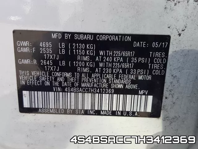 4S4BSACC7H3412369 фото 2