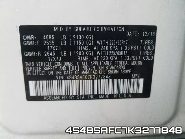 4S4BSAFC7K3277848 фото 2