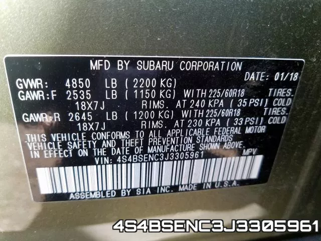 4S4BSENC3J3305961 фото 2