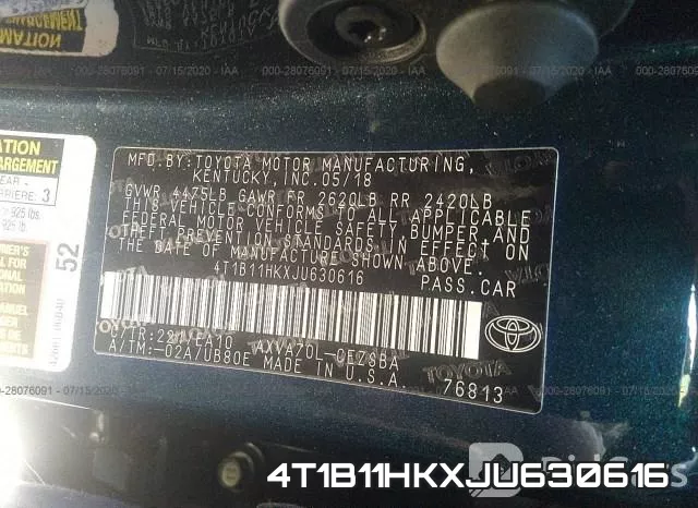 4T1B11HKXJU630616 фото 10
