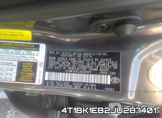 4T1BK1EB2JU287401 фото 10