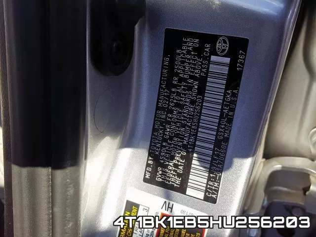 4T1BK1EB5HU256203 фото 2