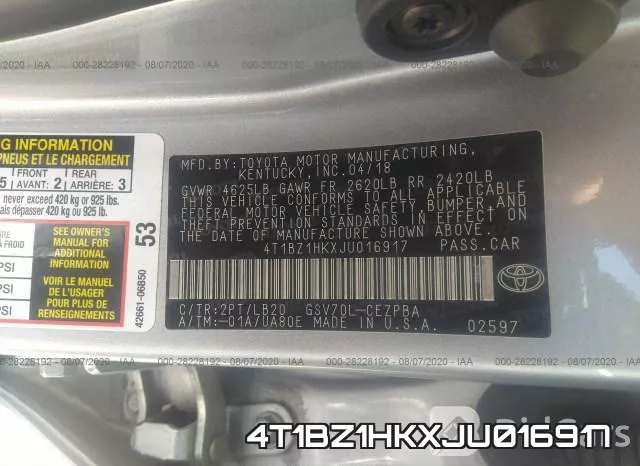 4T1BZ1HKXJU016917 фото 10